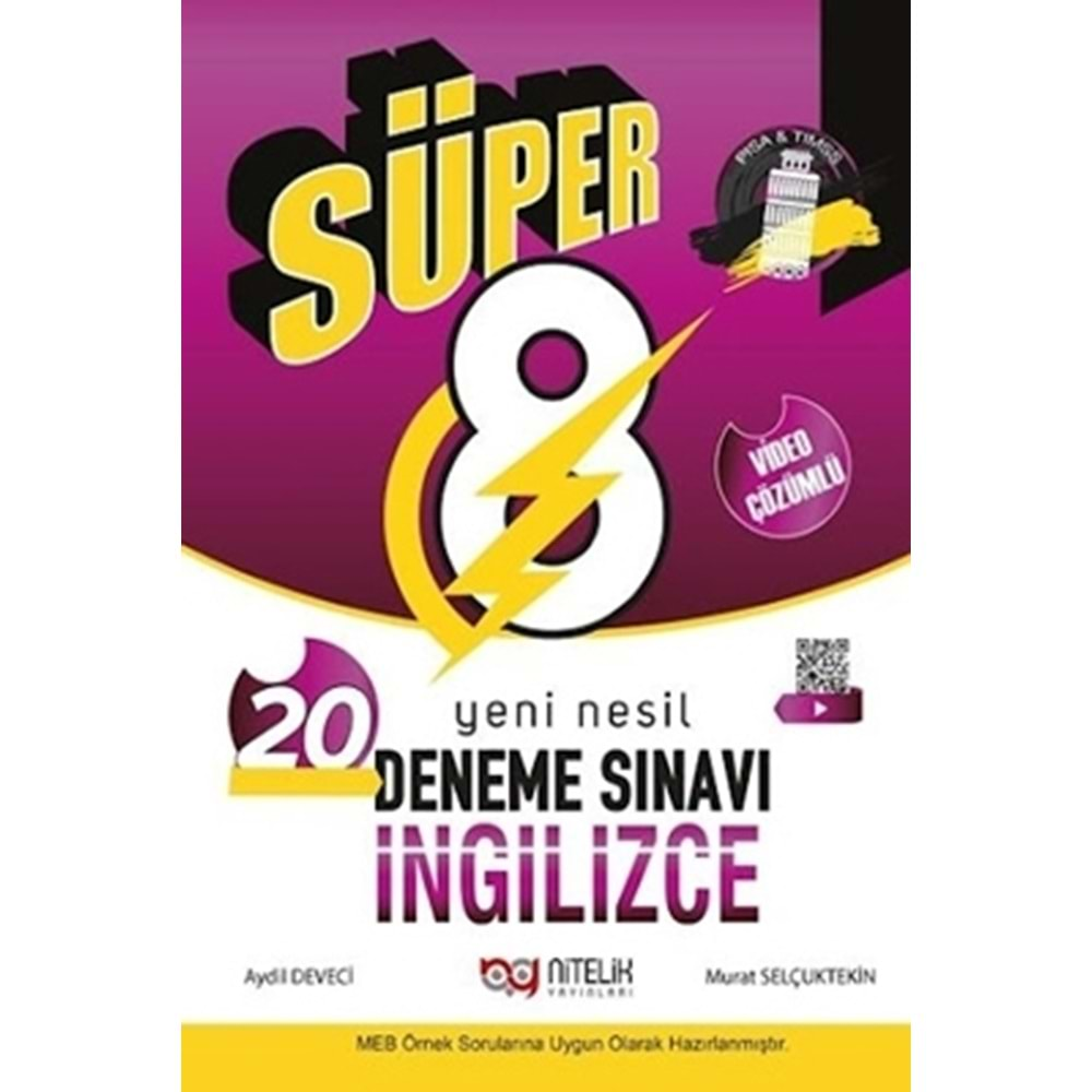 NİTELİK SÜPER 8.SINIF İNGİLİZCE YENİ NESİL 20 DENEME SINAVI