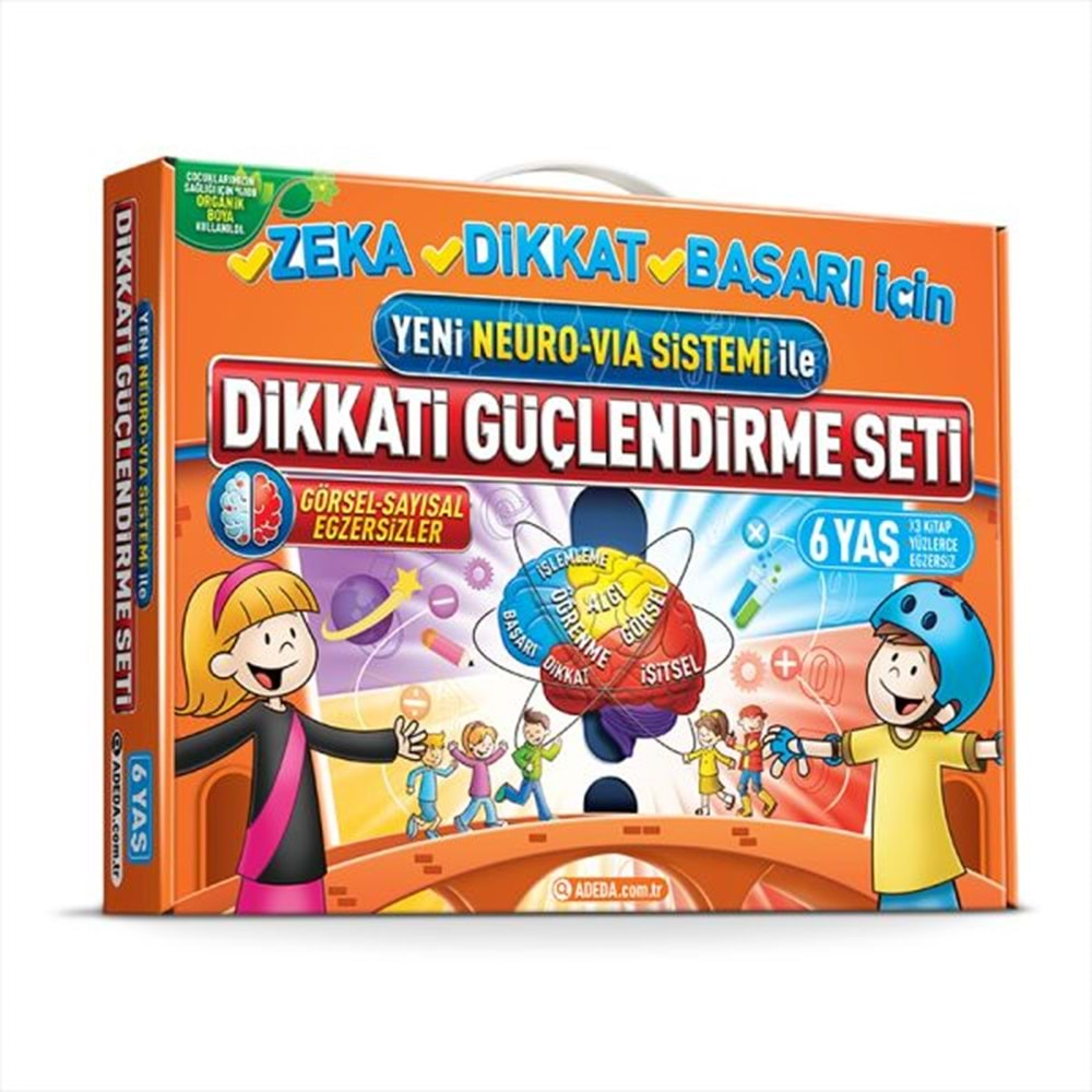 ADEDA YENİ NEURO VİA SİSTEMİ İLE DİKKATİ GÜÇLENDİRME SETİ 6 YAŞ 3 KİTAP KUTULU