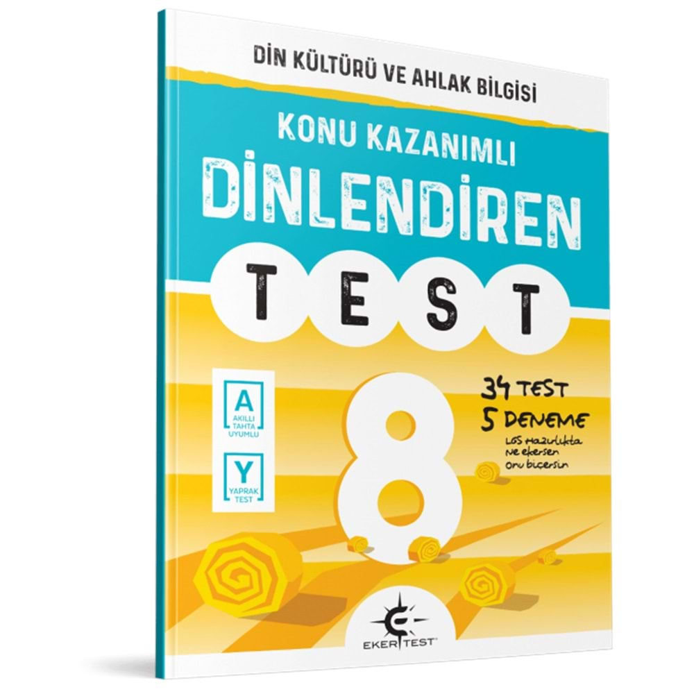 EKER TEST 8.SINIF DİN KÜLTÜRÜ VE AHLAK BİLGİSİ DİNLENDİREN TEST-ARI