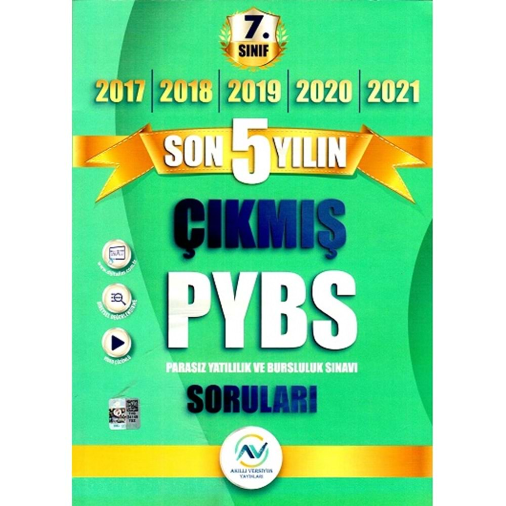 AV YAYINLARI 7.SINIF PYBS SON 5 YIL ÇIKMIŞ SORULAR-2022