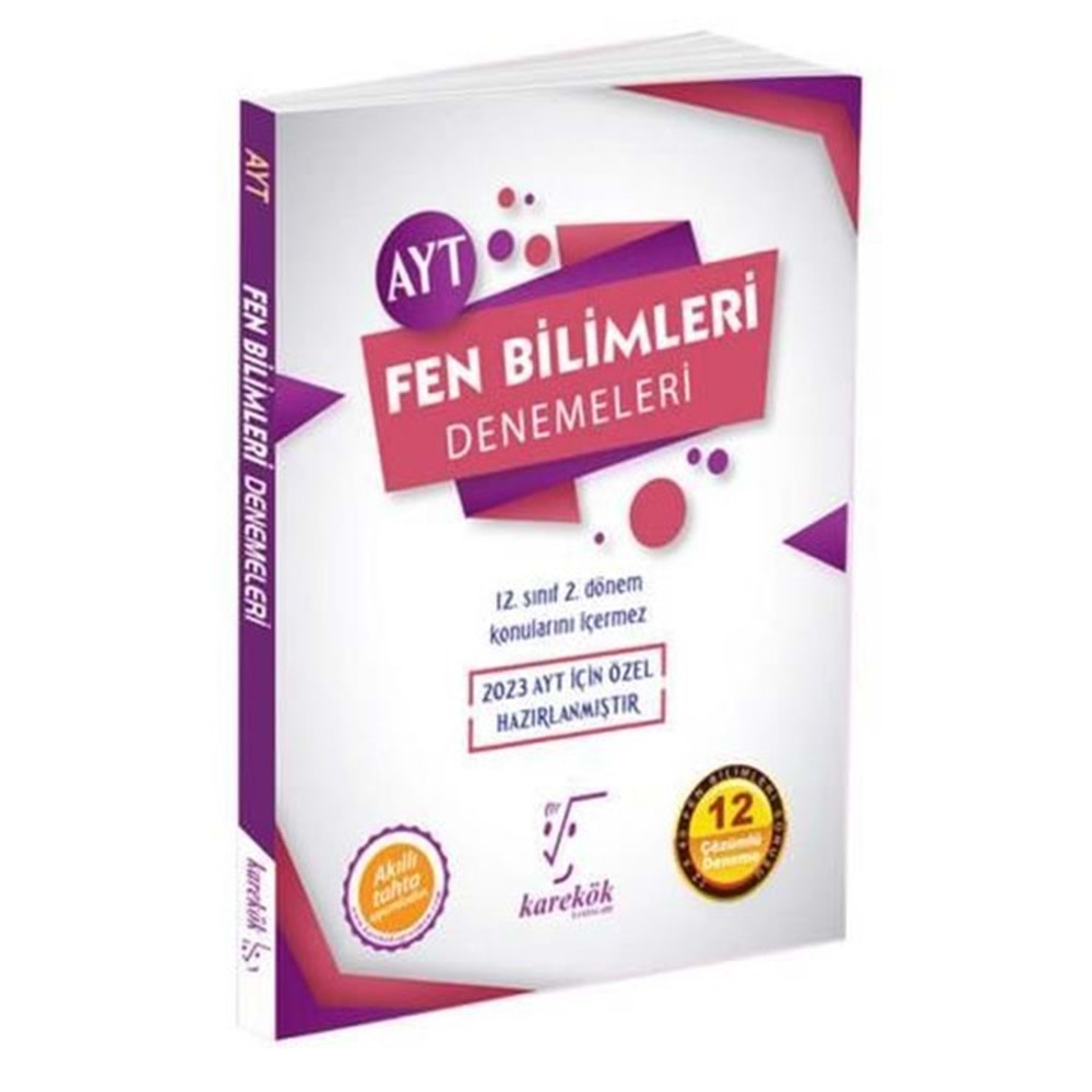 KAREKÖK AYT FEN BİLİMLERİ ÖZEL 12 Lİ DENEME