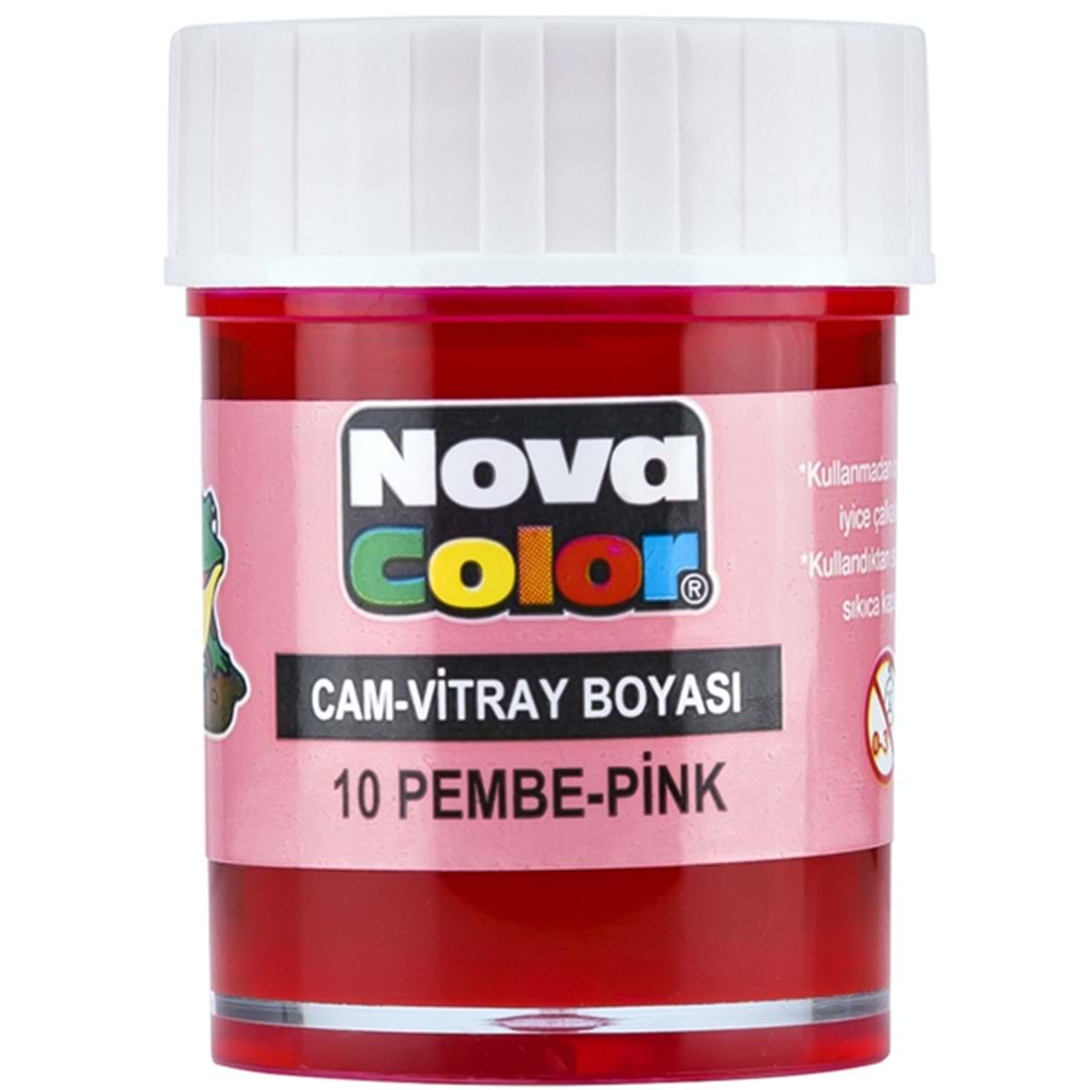 NOVA COLOR CAM BOYASI SU BAZLI ŞİŞE PEMBE 25 CC-NC-158