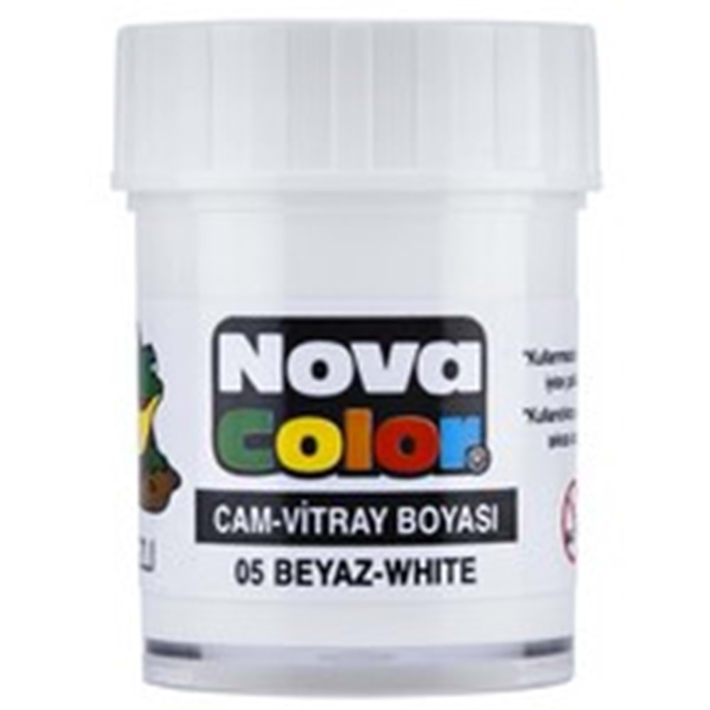 NOVA COLOR CAM BOYASI SU BAZLI ŞİŞE BEYAZ 25 CC-NC-153