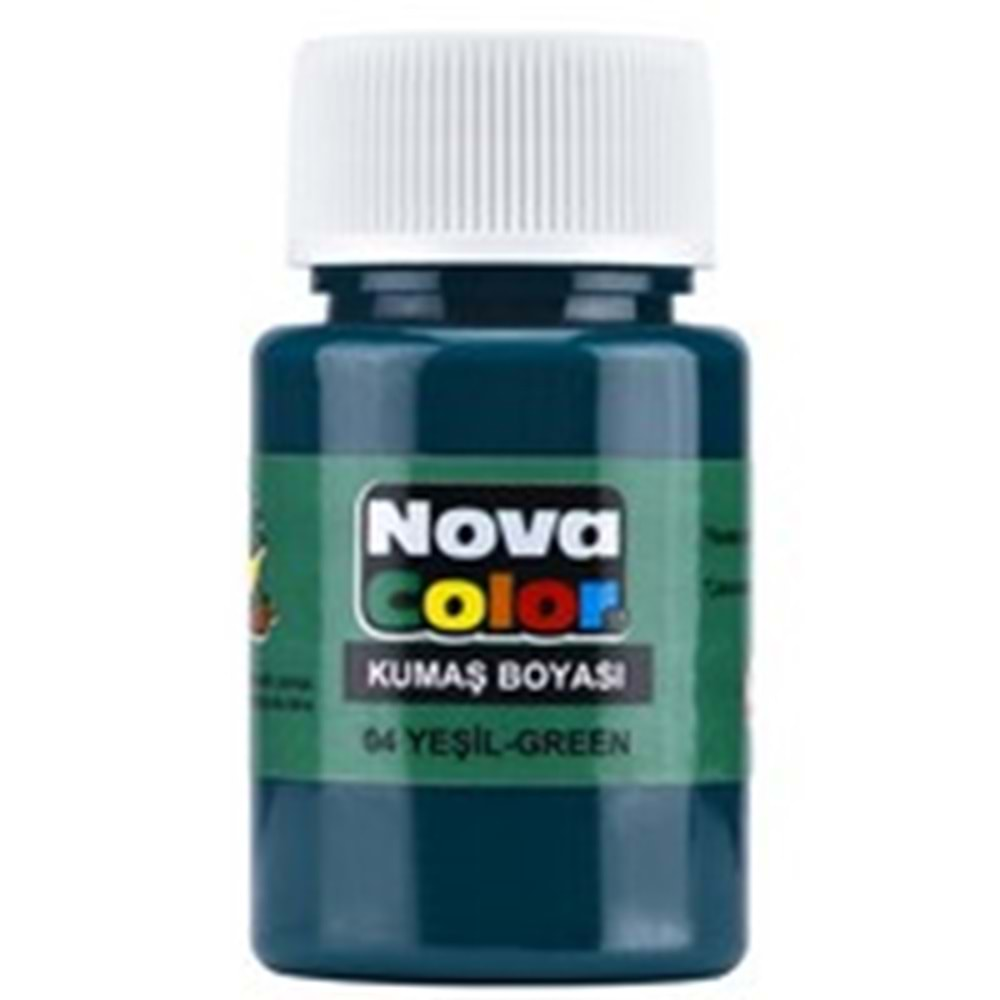 NOVA COLOR KUMAŞ BOYASI ŞİŞE 30 CC YEŞİL-NC-162