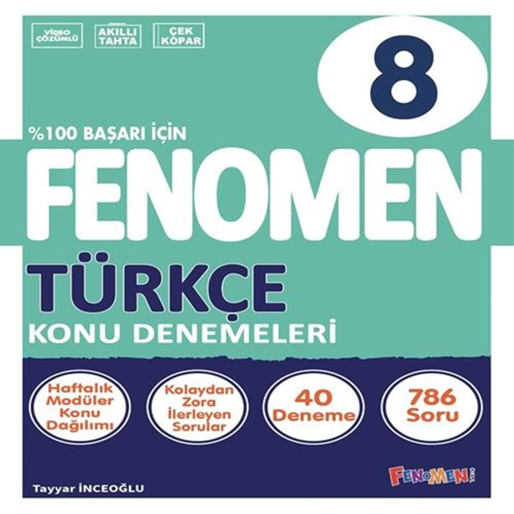 GAMA FENOMEN 8.SINIF TÜRKÇE KONU DENEMELERİ (40 DENEME)