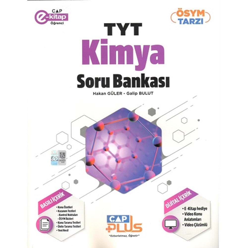 ÇAP TYT KİMYA PLUS SORU BANKASI-2025