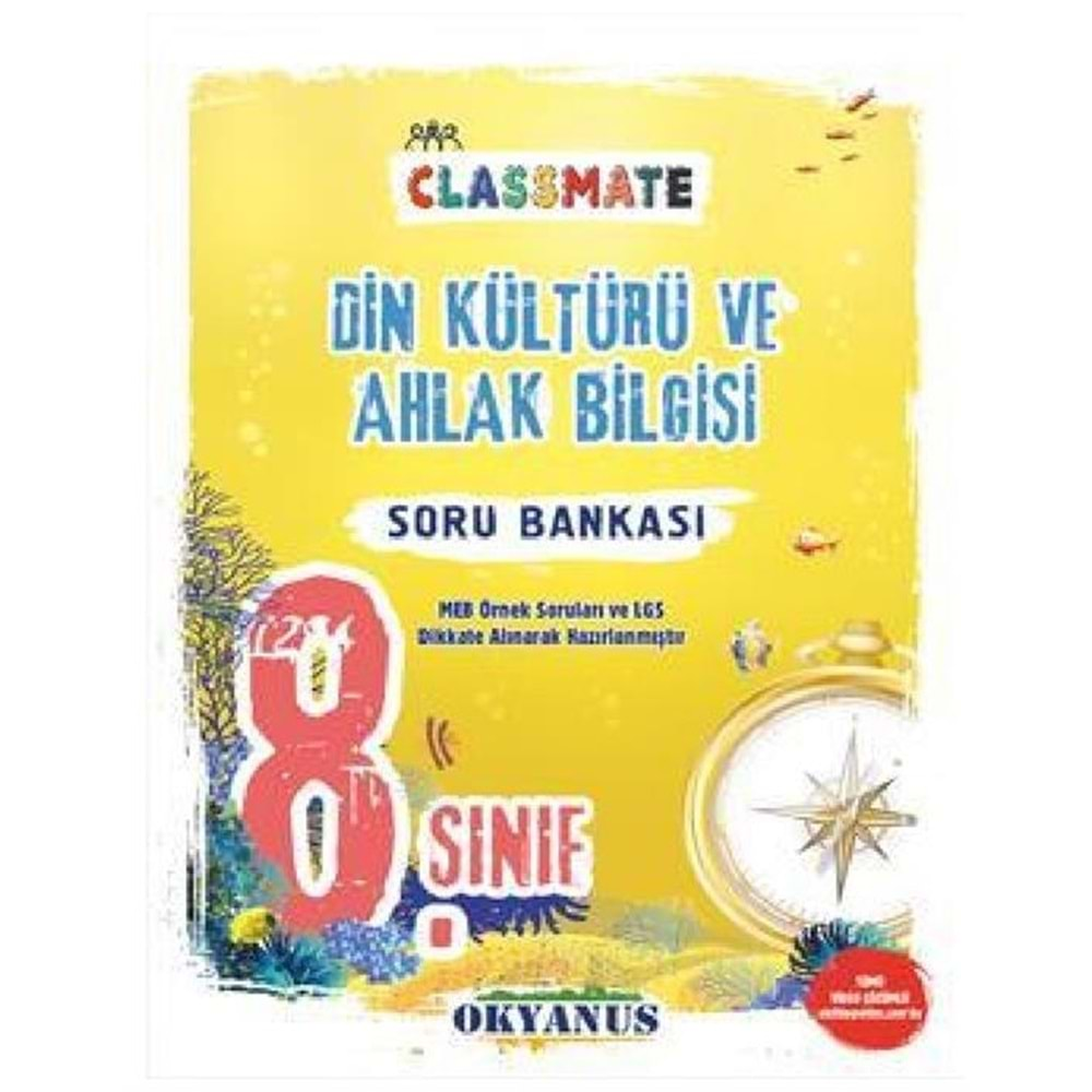 OKYANUS 8.SINIF DİN KÜLTÜRÜ VE AHLAK BİLGİSİ CLASSMATE SORU BANKASI