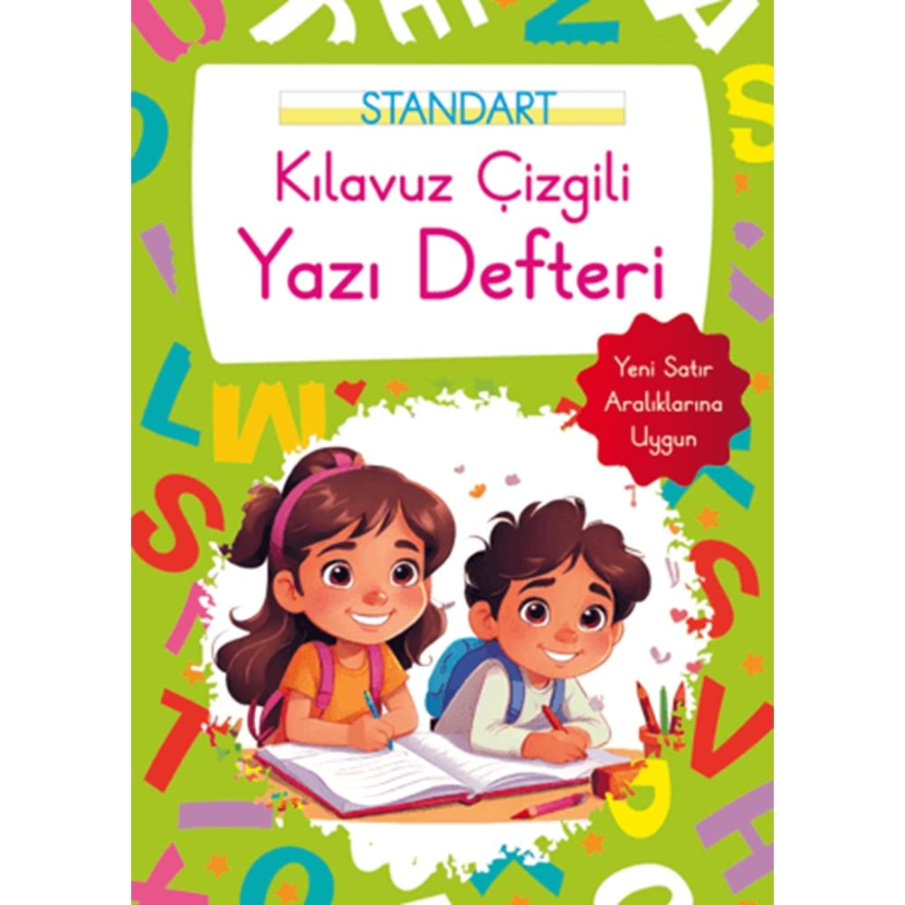 STANDART KILAVUZ ÇİZGİLİ YAZI DEFTERİ BÜYÜK BOY YEŞİL-PARILTI YAYINLARI