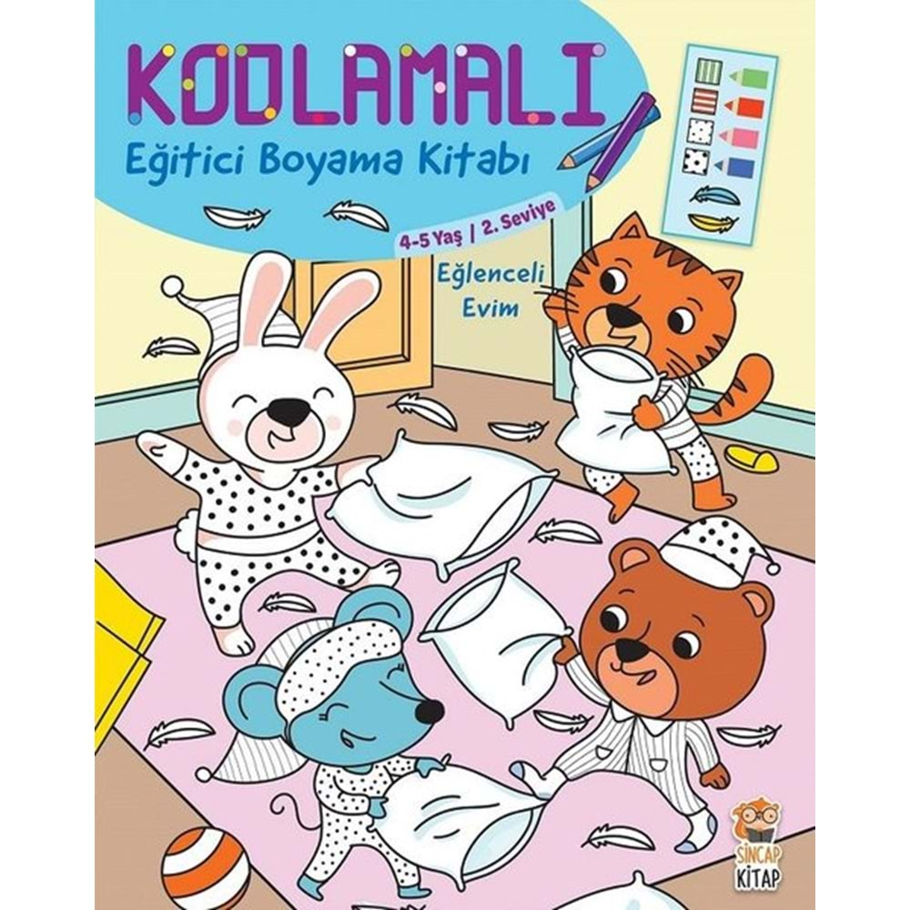 KODLAMALI EĞİTİCİ BOYAMA KİTABI 4-5 YAŞ 2.SEVİYE-SİNCAP KİTAP