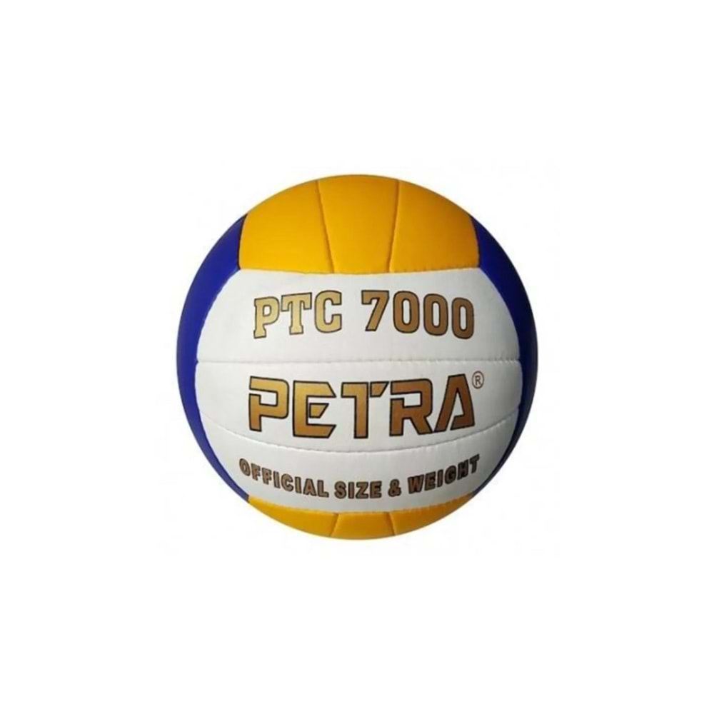 PETRA PTC 7000 EL DİKİŞLİ VOLEYBOL TOPU BEYAZ-MAVİ-SARI