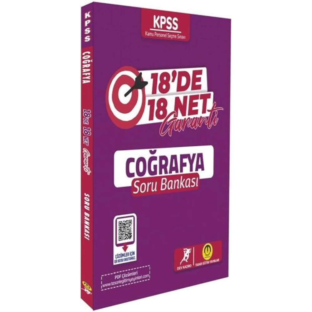 TASARI KPSS COĞRAFYA 18 DE 18 NET GARANTİ SORU BANKASI