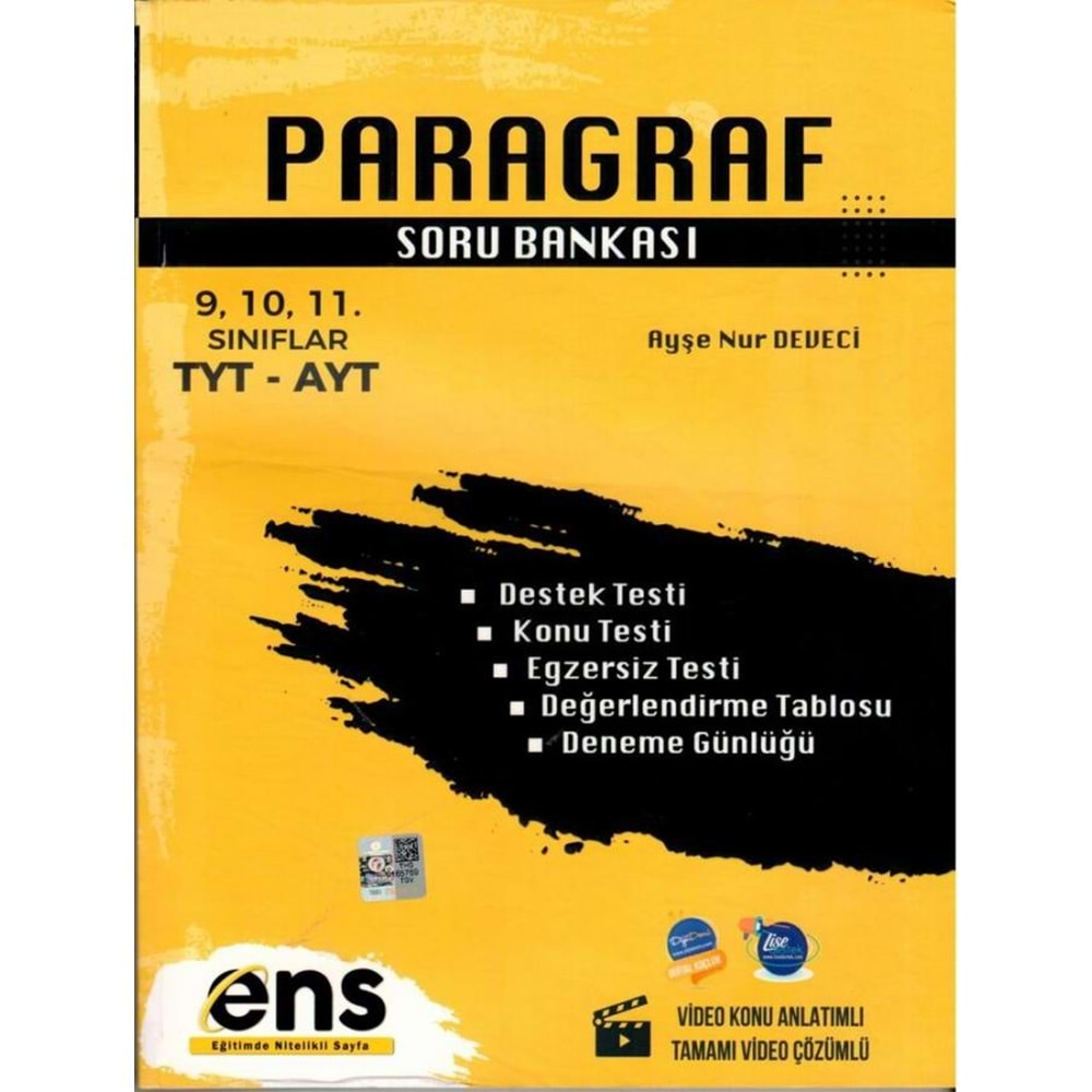 ENS TYT-AYT PARAGRAF SORU BANKASI-2025