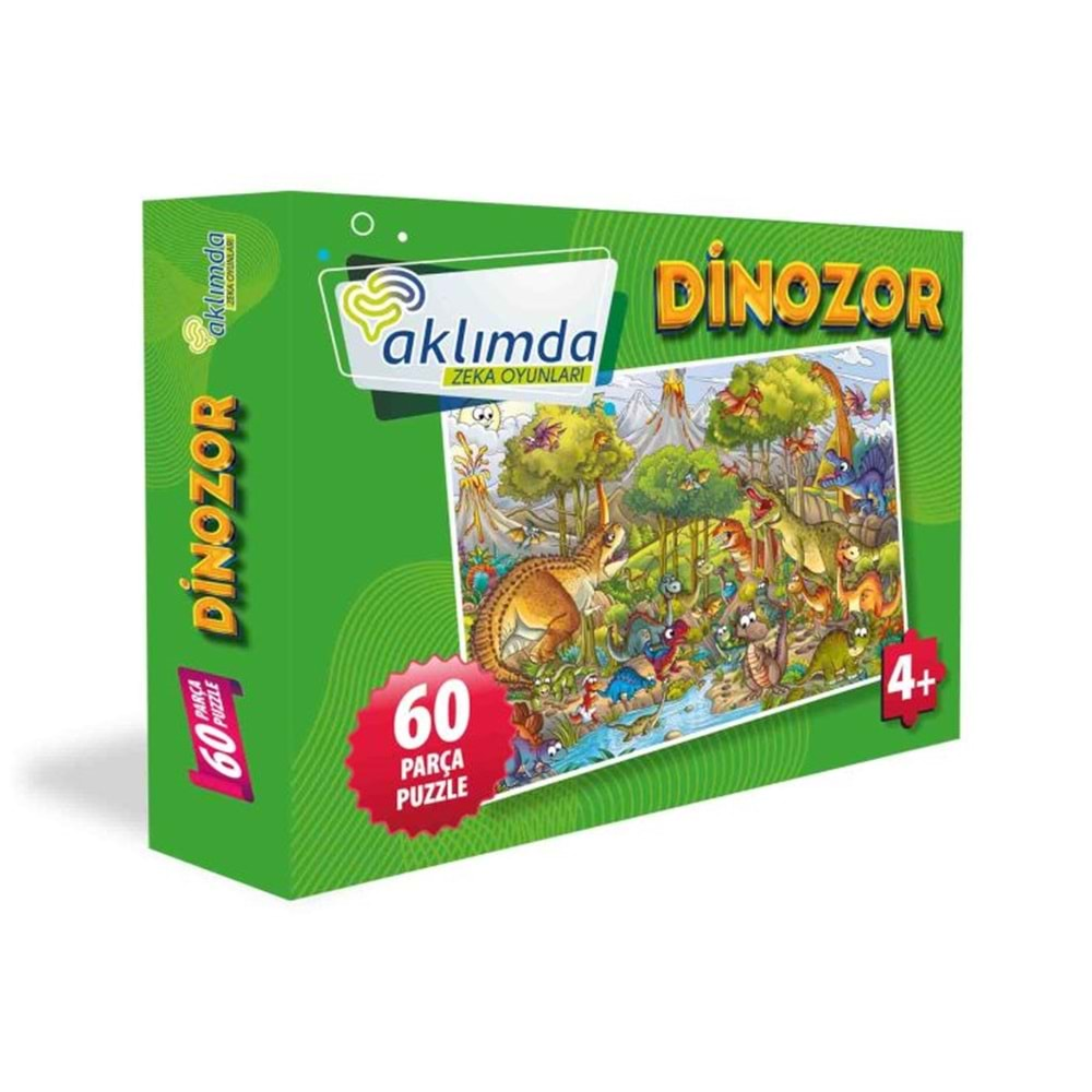 AKLIMDA ZEKA DİNOZOR 60 PARÇA PUZZLE