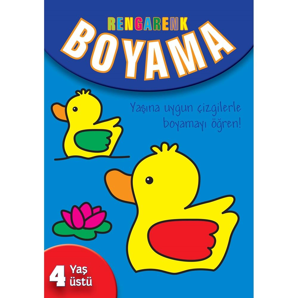 RENGARENK BOYAMA 4 YAŞ ÜSTÜ MAVİ KİTAP-PARILTI YAYINLARI