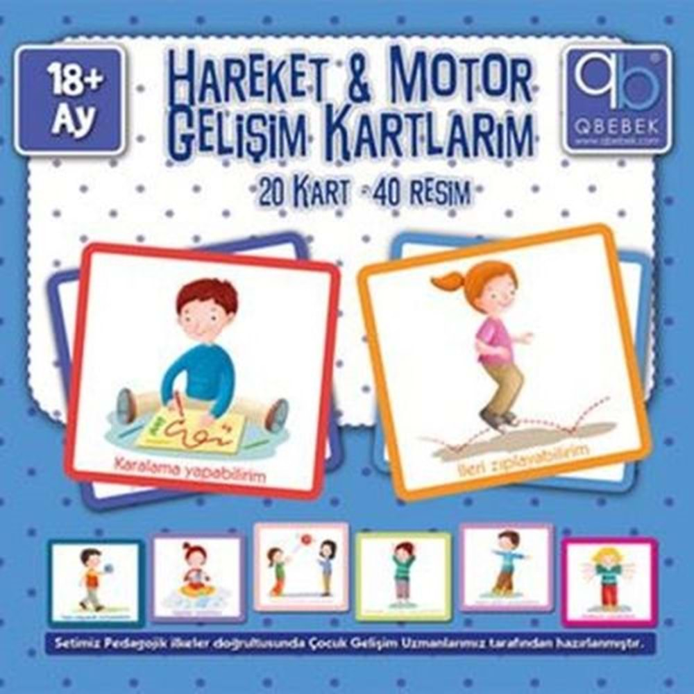 HAREKET VE MOTOR GELİŞİM KARTLARIM 18+ AY-Q BEBEK