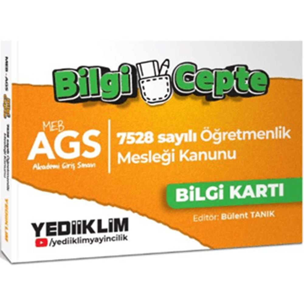 YEDİİKLİM MEB AGS 2025 BİLGİ CEPTE 7528 SAYILI ÖĞRETMENLİK MESLEĞİ KANUNU (SORU-CEVAP)