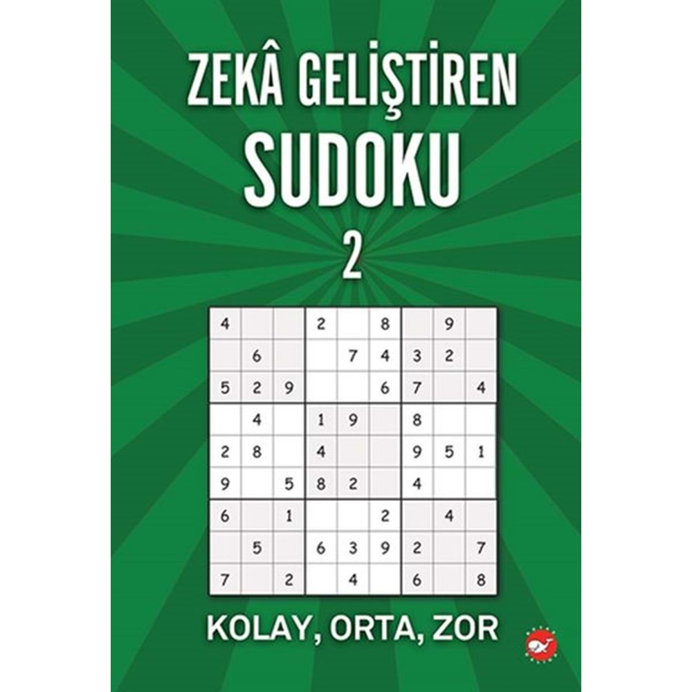 ZEKA GELİŞTİREN SUDOKU 2-KOLAY-ORTA-ZOR-RAMAZAN OKTAY-BEYAZ BALİNA YAYINLARI