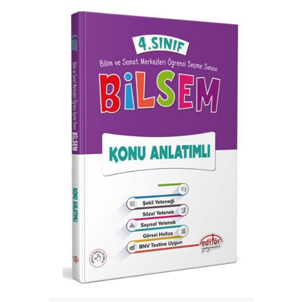 EDİTÖR 4.SINIF BİLSEM KONU ANLATIMLI