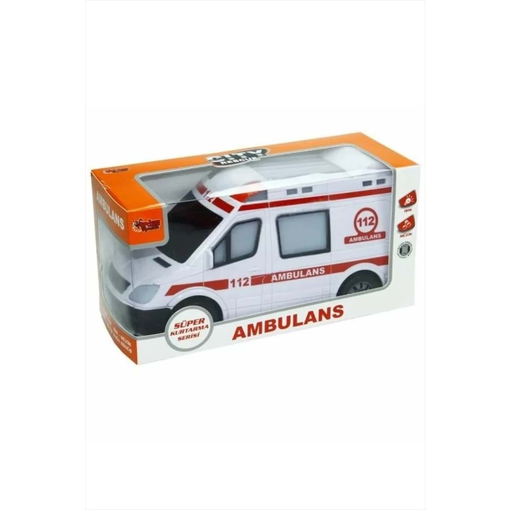 VARDEM 1:18 PİLLİ AMBULANS İTFAİYE ARABA-SM-488-588