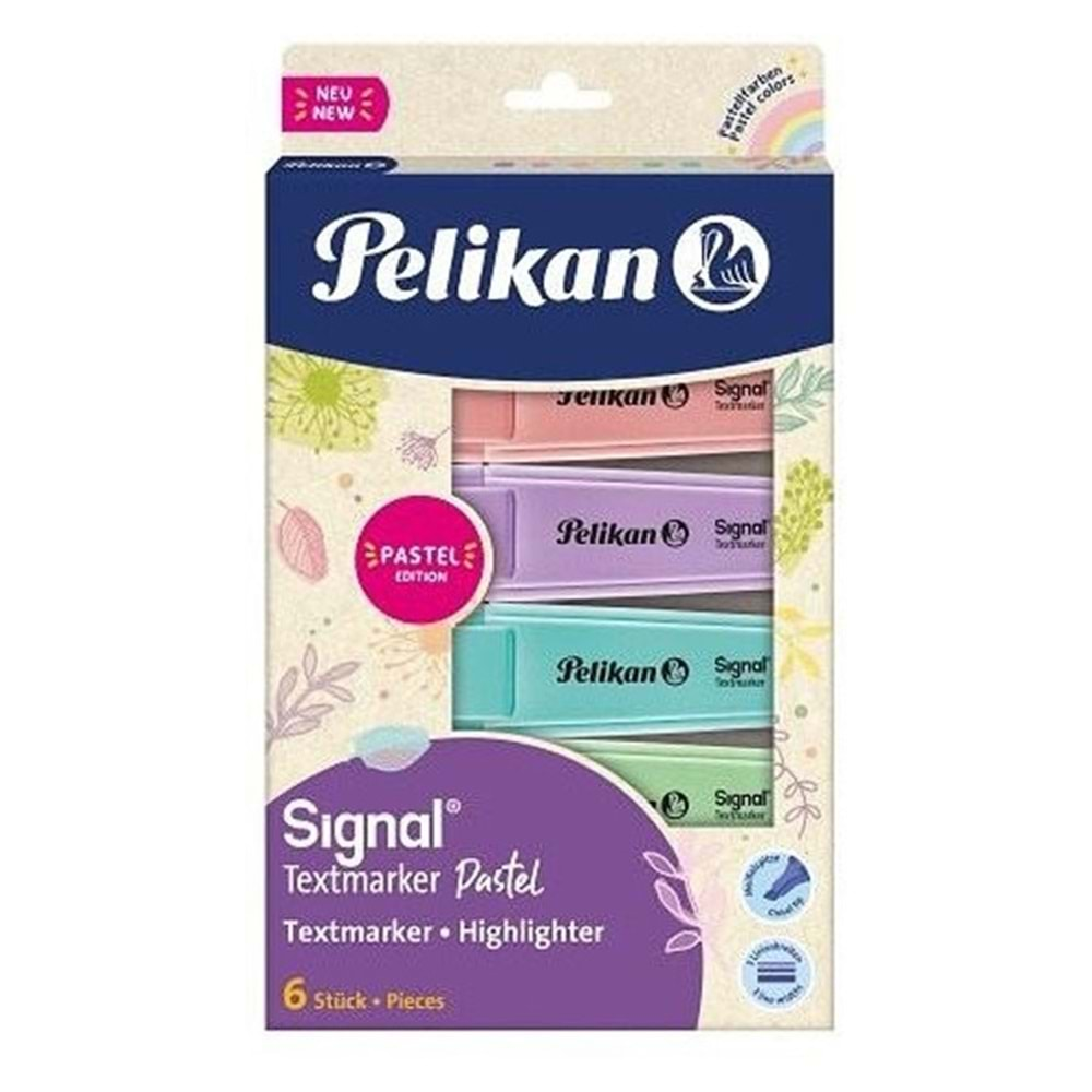 PELİKAN FOSFORLU KALEM PASTEL RENKLER 6 LI