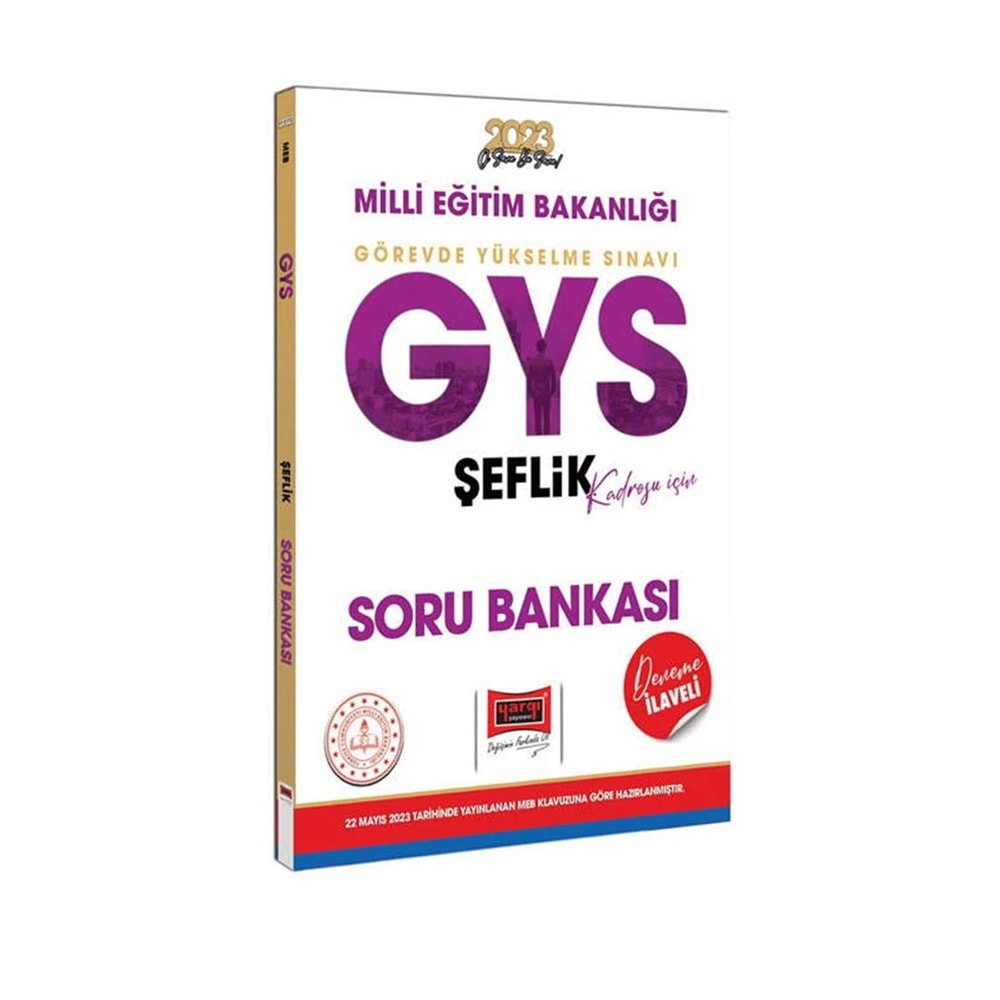 YARGI 2023 MEB GYS ŞEFLİK KADROSU İÇİN DENEME İLAVELİ SORU BANKASI