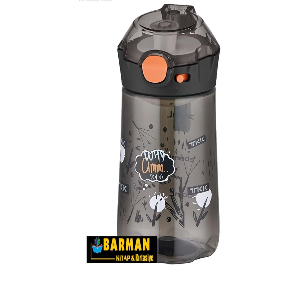 VAGON LİFE TKK DESENLİ 400 ML SU MATARASI (SİYAH)-T-1008