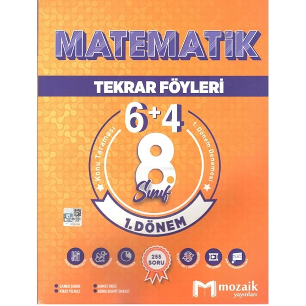 MOZAİK 8.SINIF LGS MATEMATİK 1.DÖNEM 6+4 TEKRAR FÖYLERİ-2023