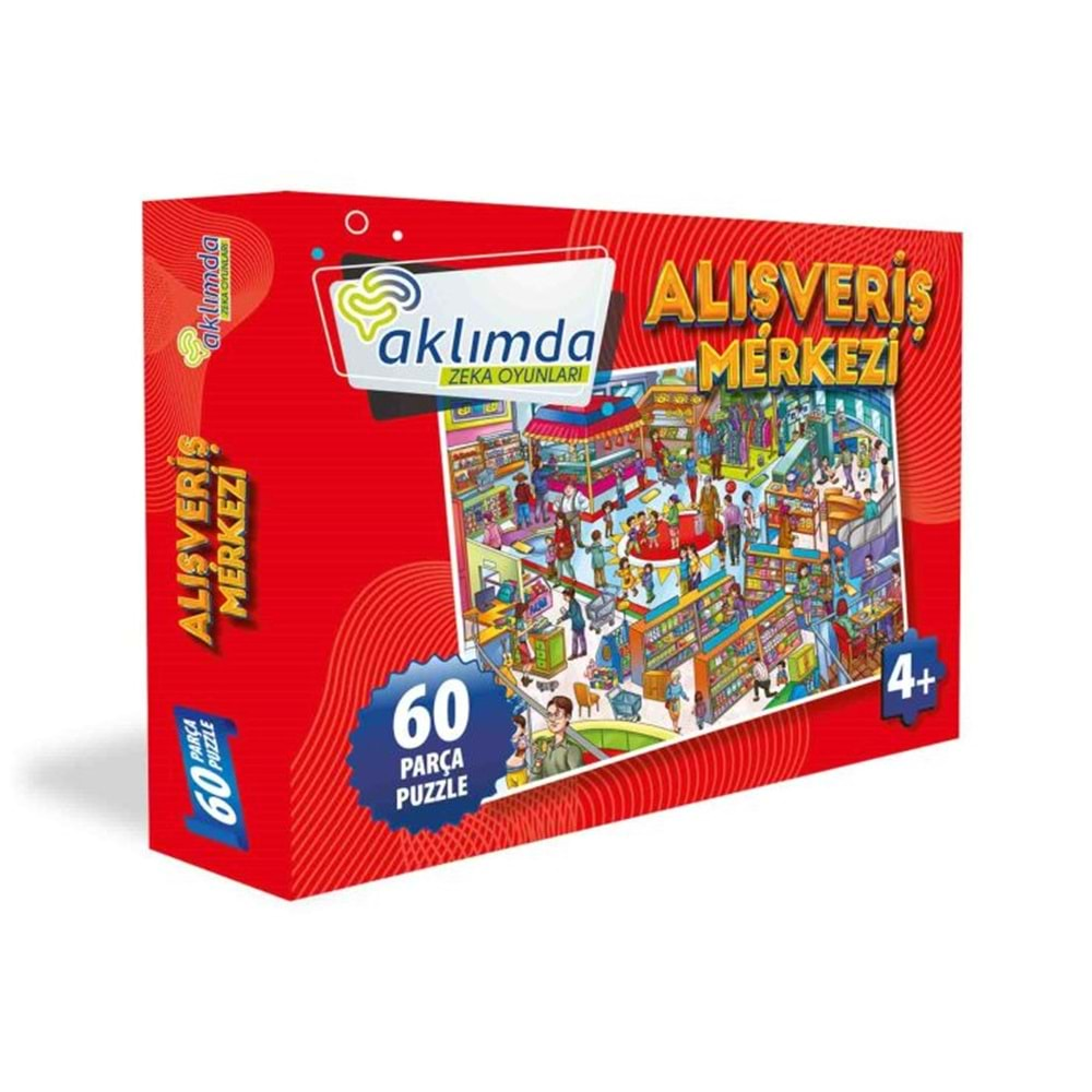 AKLIMDA ZEKA ALIŞVERİŞ MERKEZİ 60 PARÇA PUZZLE