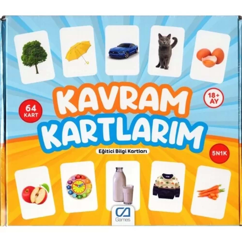 CA GAMES KAVRAM KARTLARIM EĞİTİCİ BİLGİ KARTLARI 64 KART-CA.5175