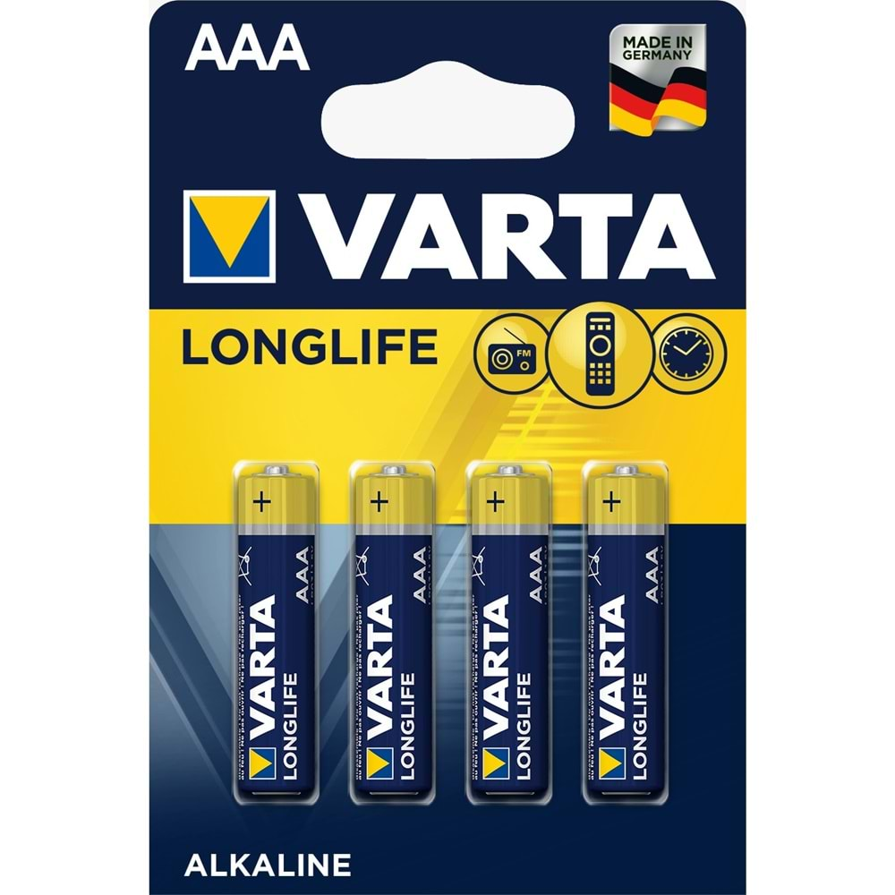 VARTA LONGLİFE AAA 4 LÜ İNCE PİL