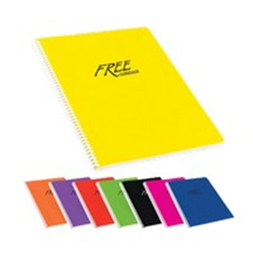 KESKİN COLOR FREE A4 SPİRALLİ PP KAPAK 80 YAPRAK ÇİZGİLİ DEFTER-320421-99