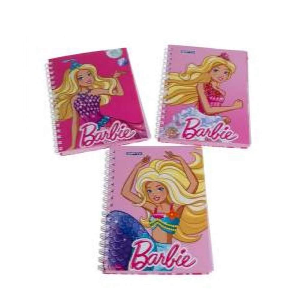 GIPTA BARBIE A6 SPRALLİ KARTON KAPAKLI 80 YP ÇİZGİLİ NOTEBOOK 5516