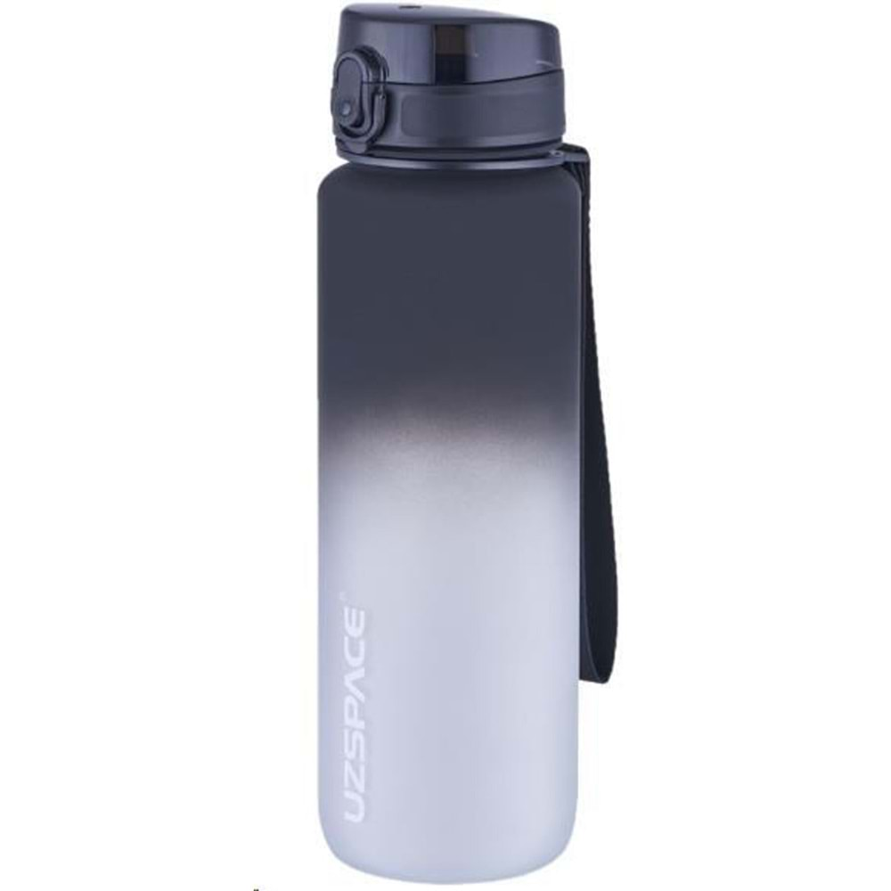 UZSPACE 1000 ML TRITAN MATARA (BLACK-WHİTE)-3038