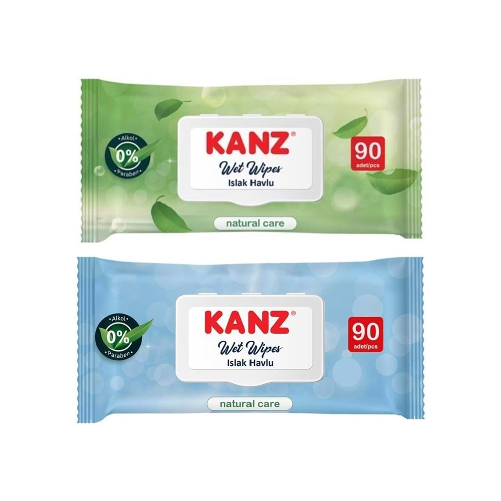 KANZ 90 LI ISLAK MENDİL AVANTAJ KAPAKLI (ALKOL PARABEN %0)