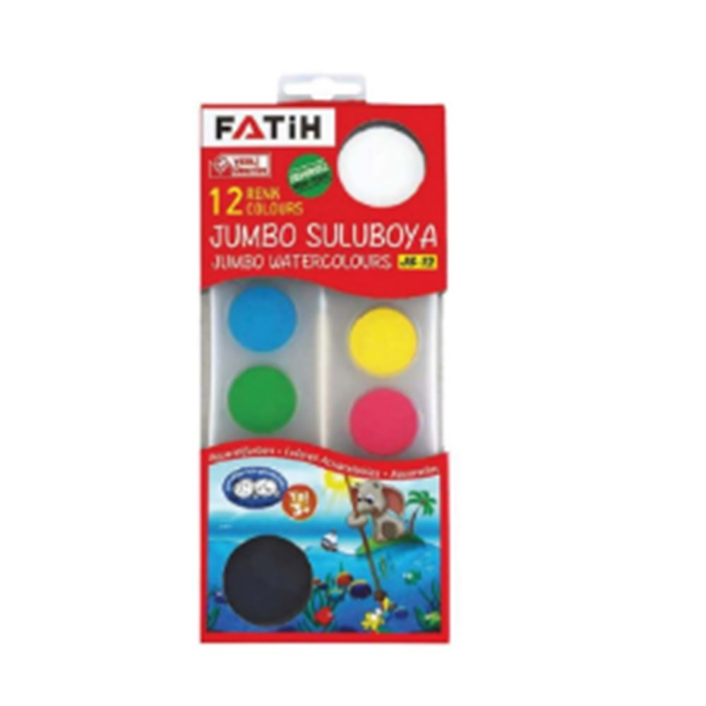 FATİH 12 RENK JUMBO SULUBOYA JS-12