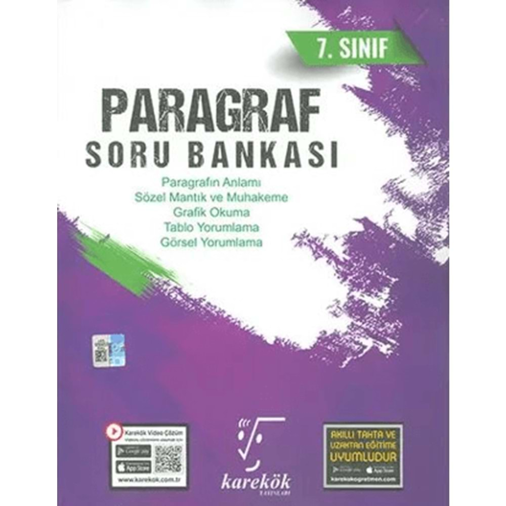 KAREKÖK 7.SINIF PARAGRAF SORU BANKASI