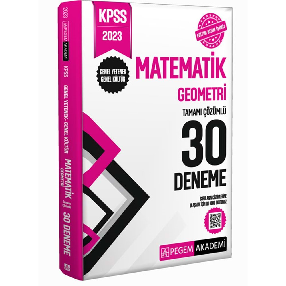 PEGEM KPSS 2023 MATEMATİK-GEOMETRİ TAMAMI ÇÖZÜMLÜ 30 DENEME