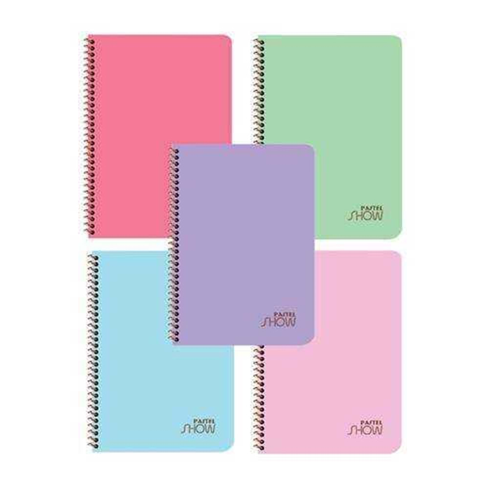 KESKİN COLOR PASTEL SHOW A5 72 YAPRAK ÇİZGİLİ PP KAPAK SPİRALLİ DEFTER-324511-99