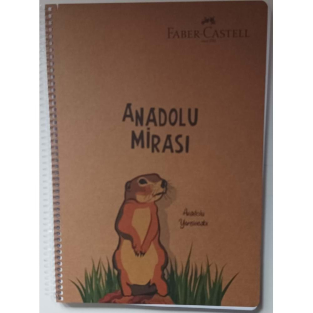 FABER-CASTELL ANADOLU MİRASI PP KAPAK SPİRALLİ A4 100 YAPRAK KARELİ DEFTER-5075000486