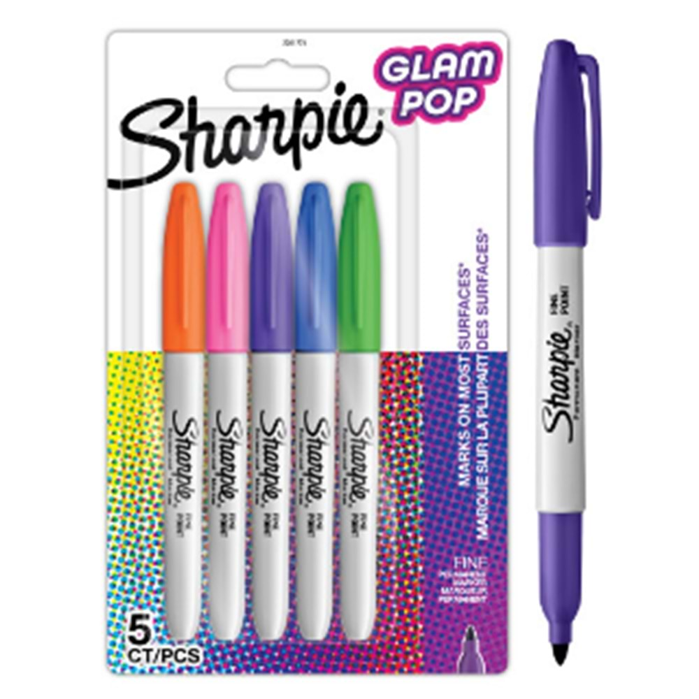 SHARPİE FİNE GLAM POP PERMANENT MARKÖR 5 Lİ BLS-2201774