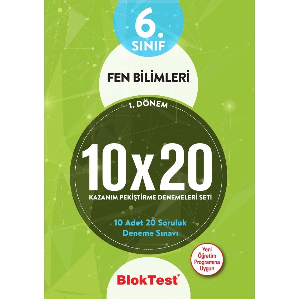 BLOKTEST 6.SINIF FEN BİLİMLERİ 10*20 DENEME SETİ 1.DÖNEM