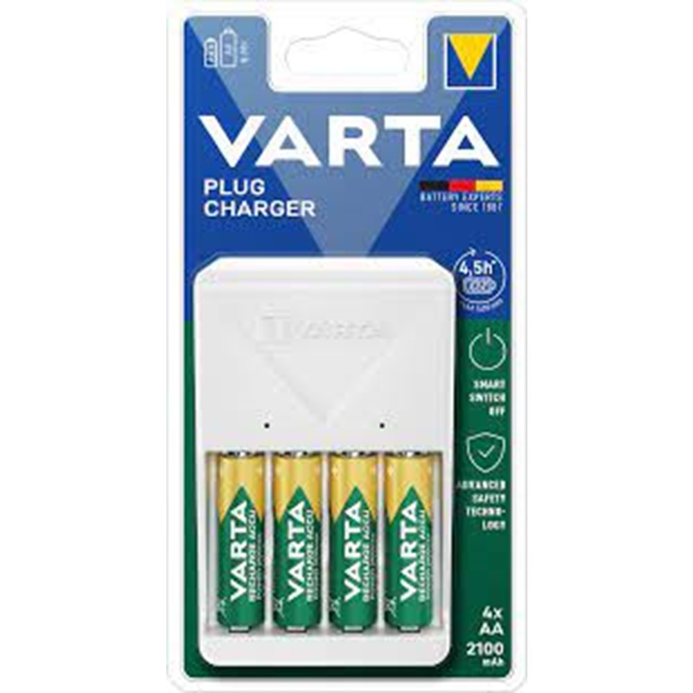 VARTA PLUG CHARGER 4XAA 2100 MAH-4*6706