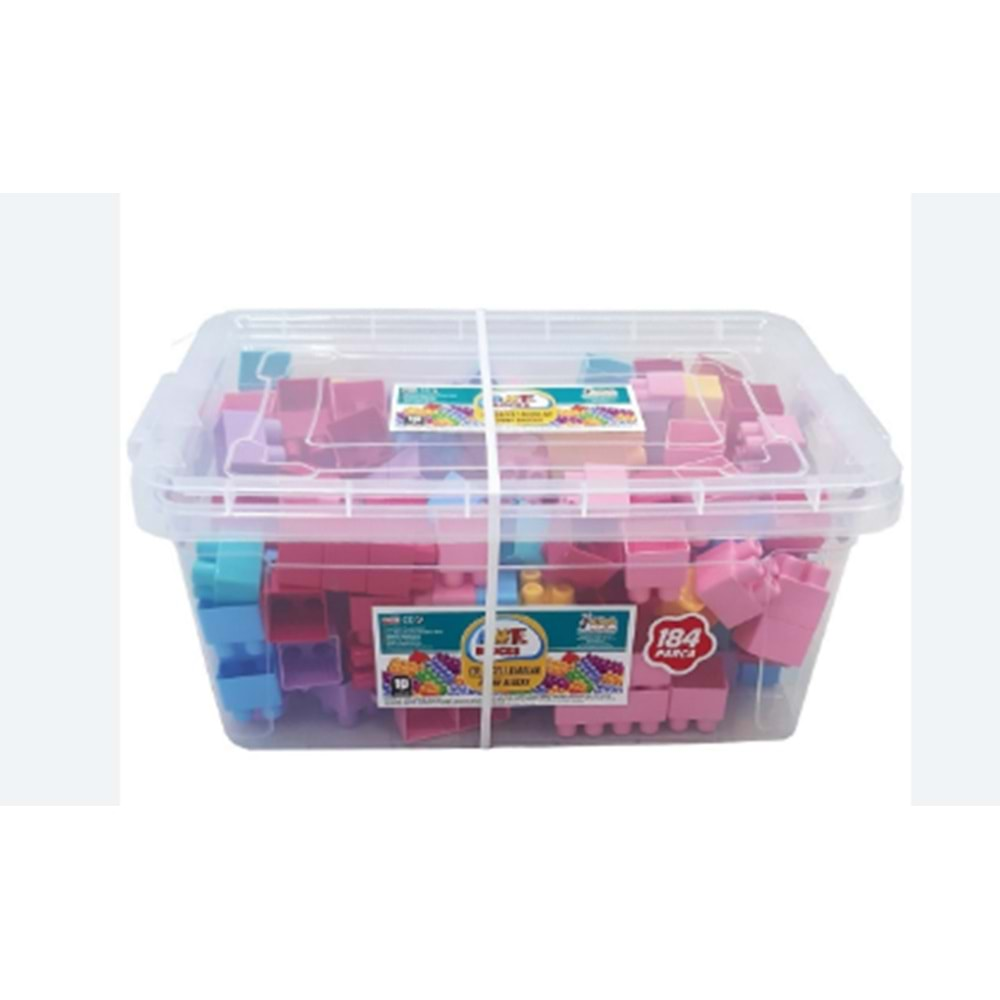 ASYA OYUNCAK ANT BLOCKS 184 PARÇA BOX LEGO PASTEL RENKLER-ANT184