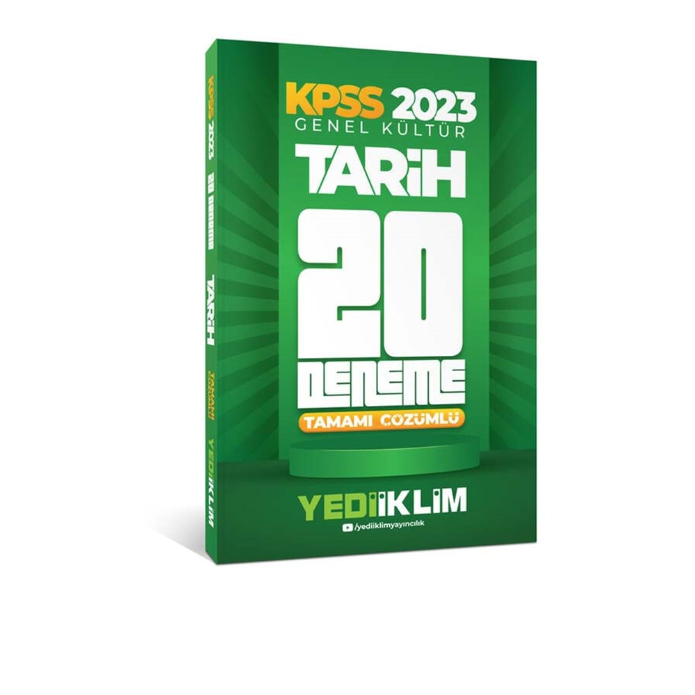 YEDİİKLİM KPSS 2023 GENEL KÜLTÜR TARİH TAMAMI ÇÖZÜMLÜ 20 DENEME