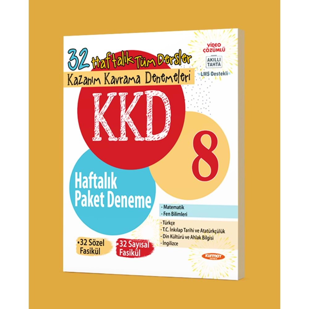 KURMAY KKD 8.SINIF TÜM DERSLER HAFTALIK PAKET DENEME (64 FASİKÜL)+32 OPTİK