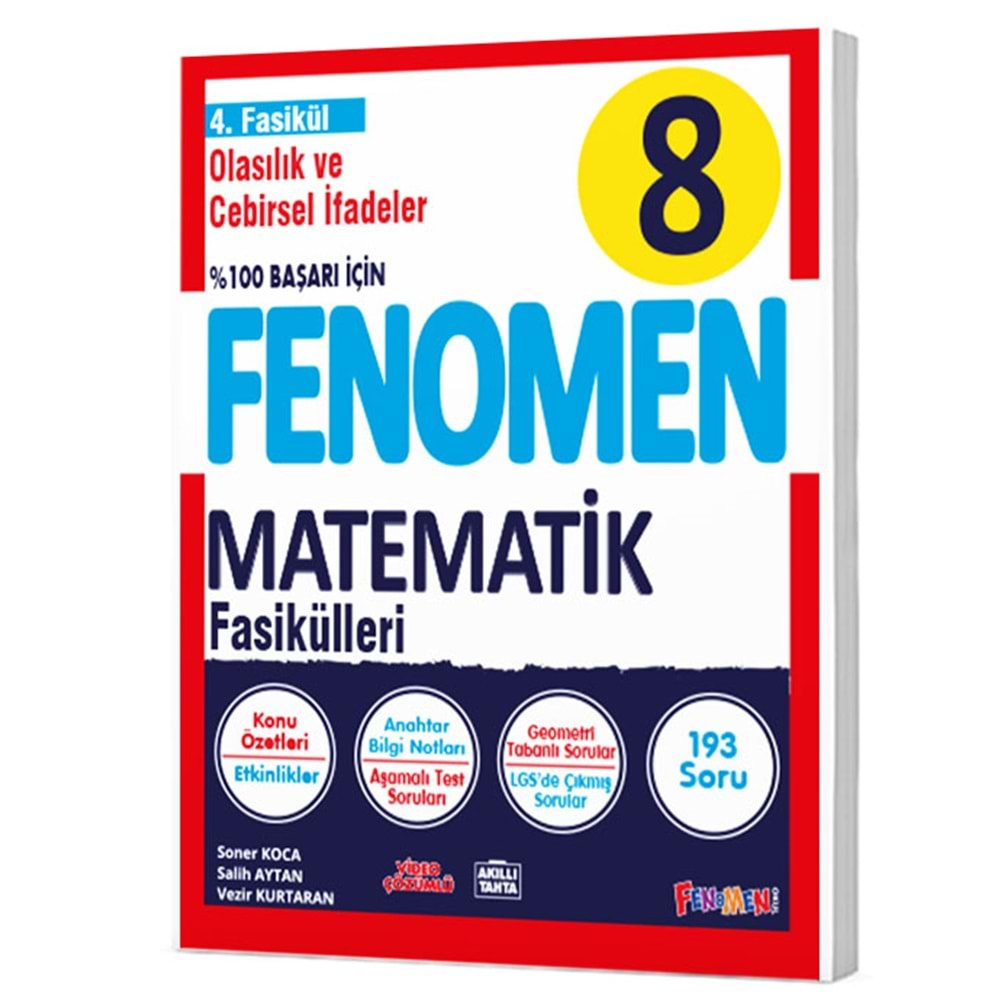 GAMA FENOMEN 8.SINIF MATEMATİK 4.FASİKÜL (OLASILIK VE CEBİRSEL İFADELER)