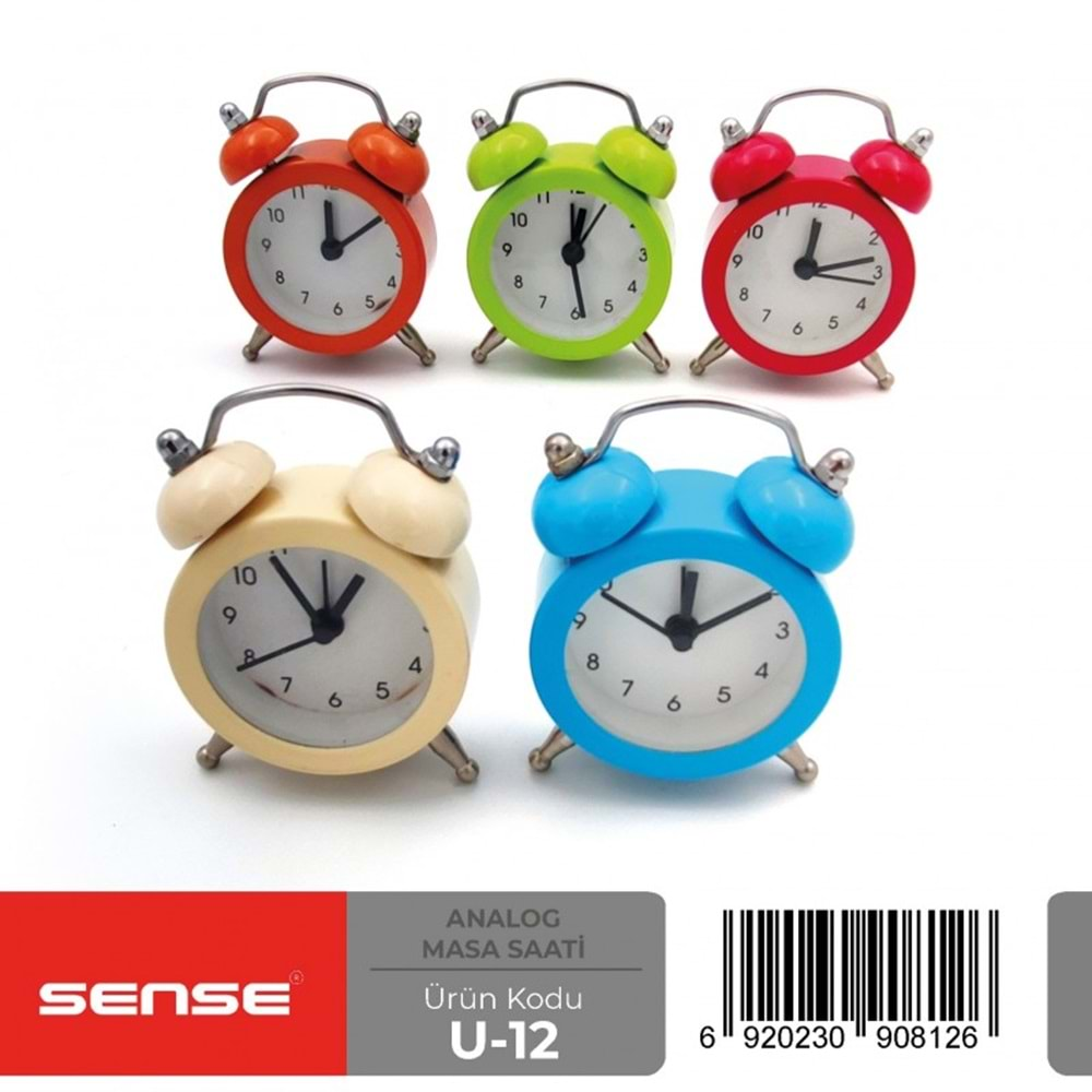 SENSE MİNİ ANALOG MASA SAATİ-U-12