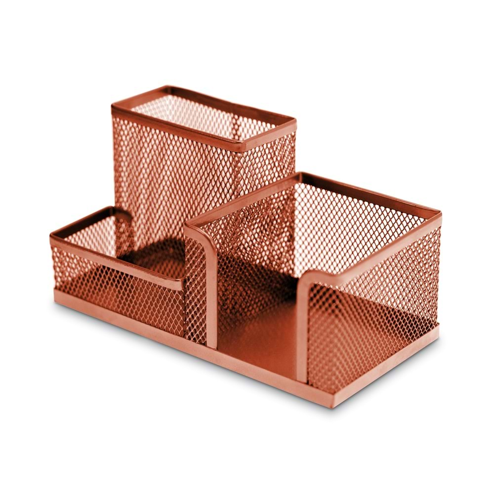 MAS METAL MESH PERFORE DESK ORGANİZER ROSE GOLD-0529