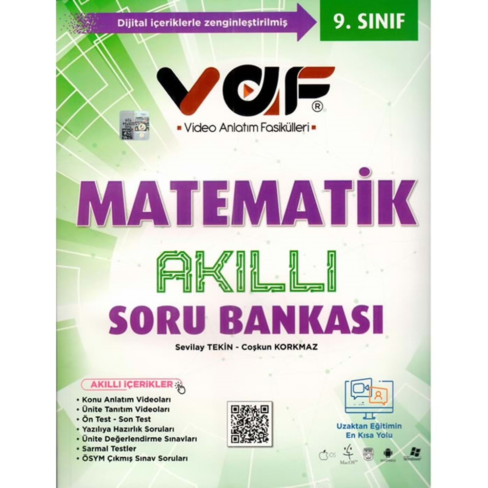 VAF 9.SINIF MATEMATİK AKILLI SORU BANKASI-2023