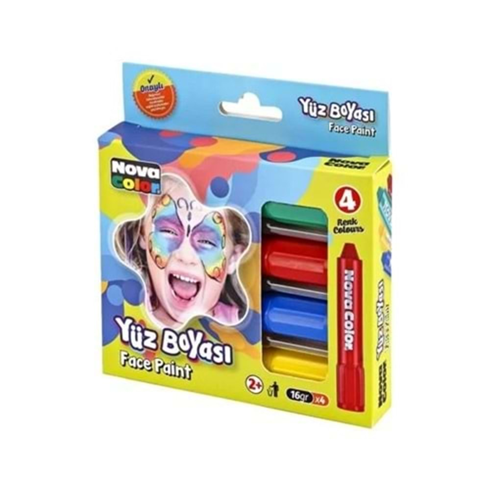 NOVA COLOR YÜZ BOYASI 4 LÜ SET-NC-211